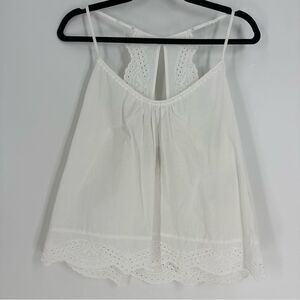 IN BLOOM by JONQUIL Women’s White Eyelet Trim Slip Camisole Top Sz Medium